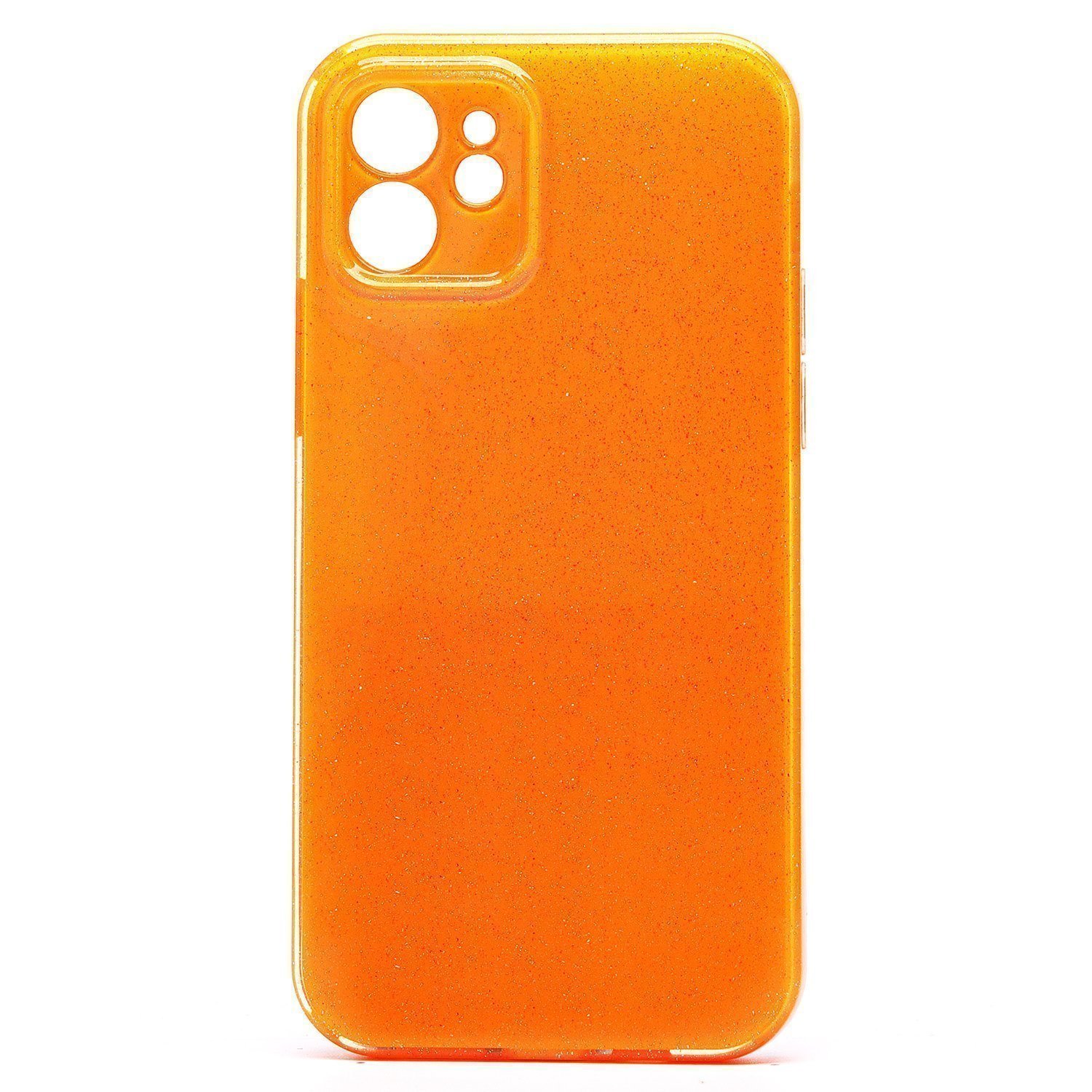 

Чехол iPhone 12 силиконовый с блестками 3 <оранжевый>