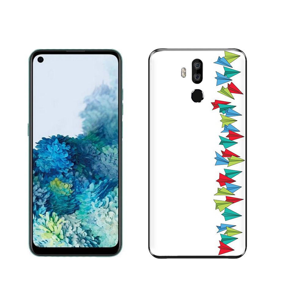 

Чехол MyPads Tocco для Oukitel K9 самолетики из листочков, Прозрачный, Tocco