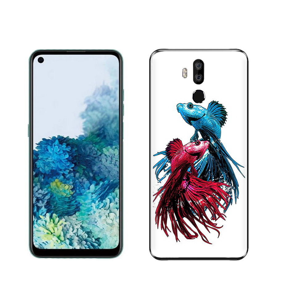 

Чехол MyPads Tocco для Oukitel K9 рыбы петушки, Прозрачный, Tocco