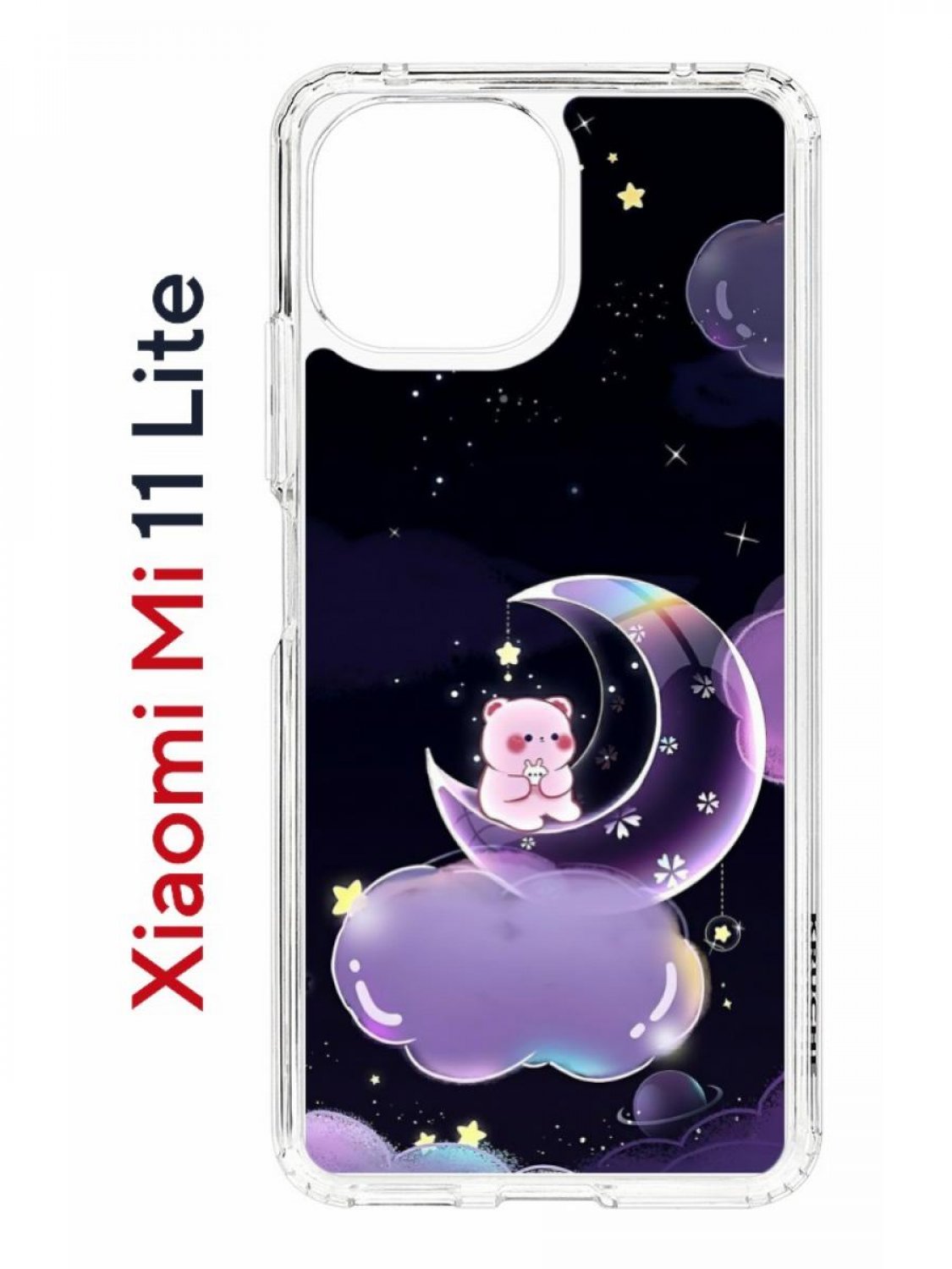 фото Чехол на xiaomi mi 11 lite kruche print сон медвежонка,противоударный бампер с принтом кruче