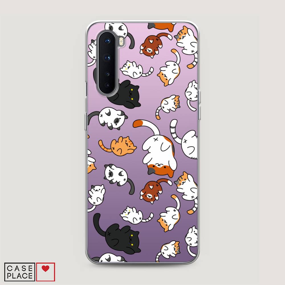 

Чехол Awog на OnePlus Nord / ВанПлас Nord "Котопад", Фиолетовый;белый, 151350-7