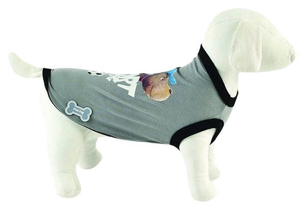 фото Футболка для собак ferribiella одежда спорт, унисекс, серый, 25, длина спины 25 см