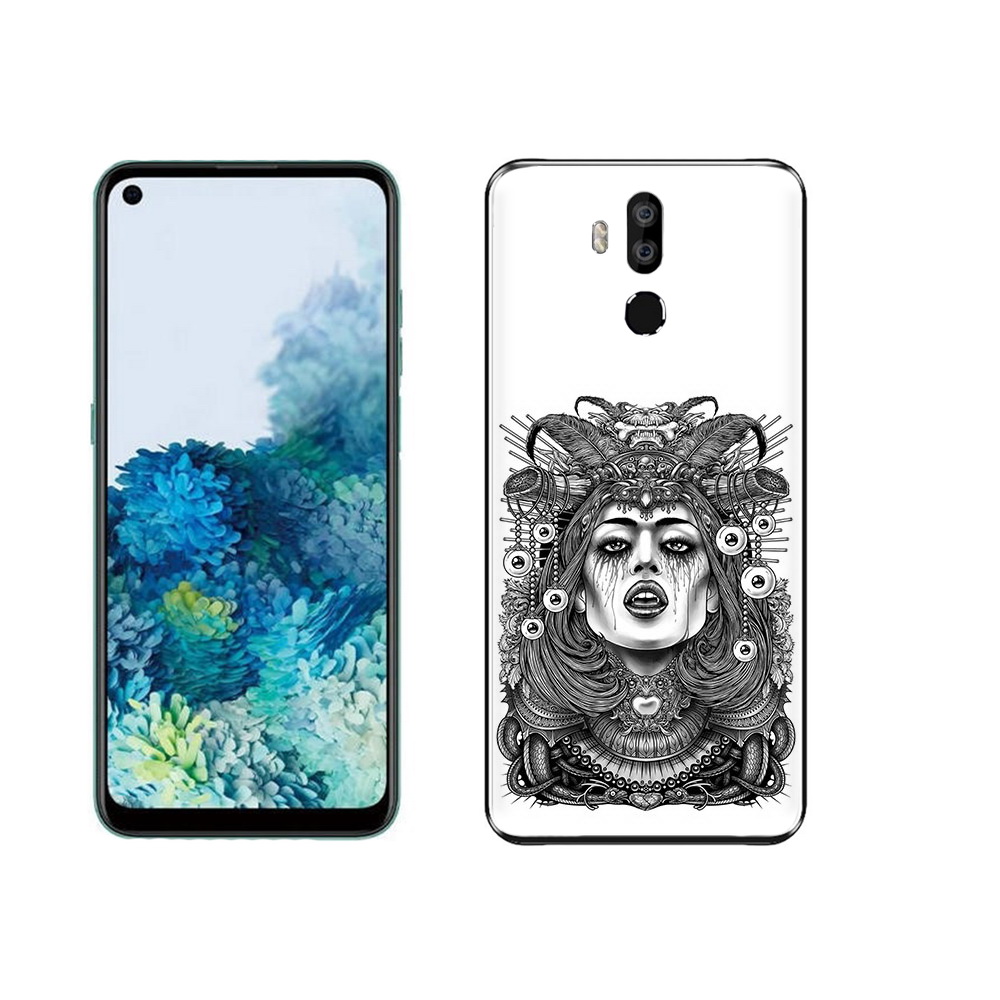 

Чехол MyPads Tocco для Oukitel K9 портрет девушки черно белый, Прозрачный, Tocco