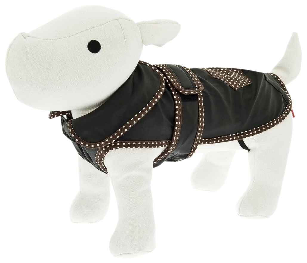 фото Дождевик, плащ для собак ferribiella одежда ретро, унисекс, черный, 39, длина спины 39 см