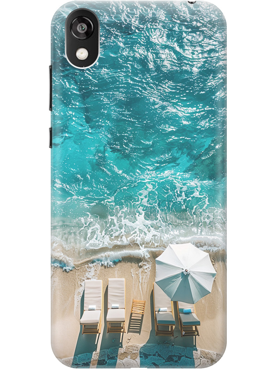 

Силиконовый чехол на Honor 8S / Huawei Y5 (2019) с принтом "Лазурное море", Прозрачный;голубой;бежевый, 721008741