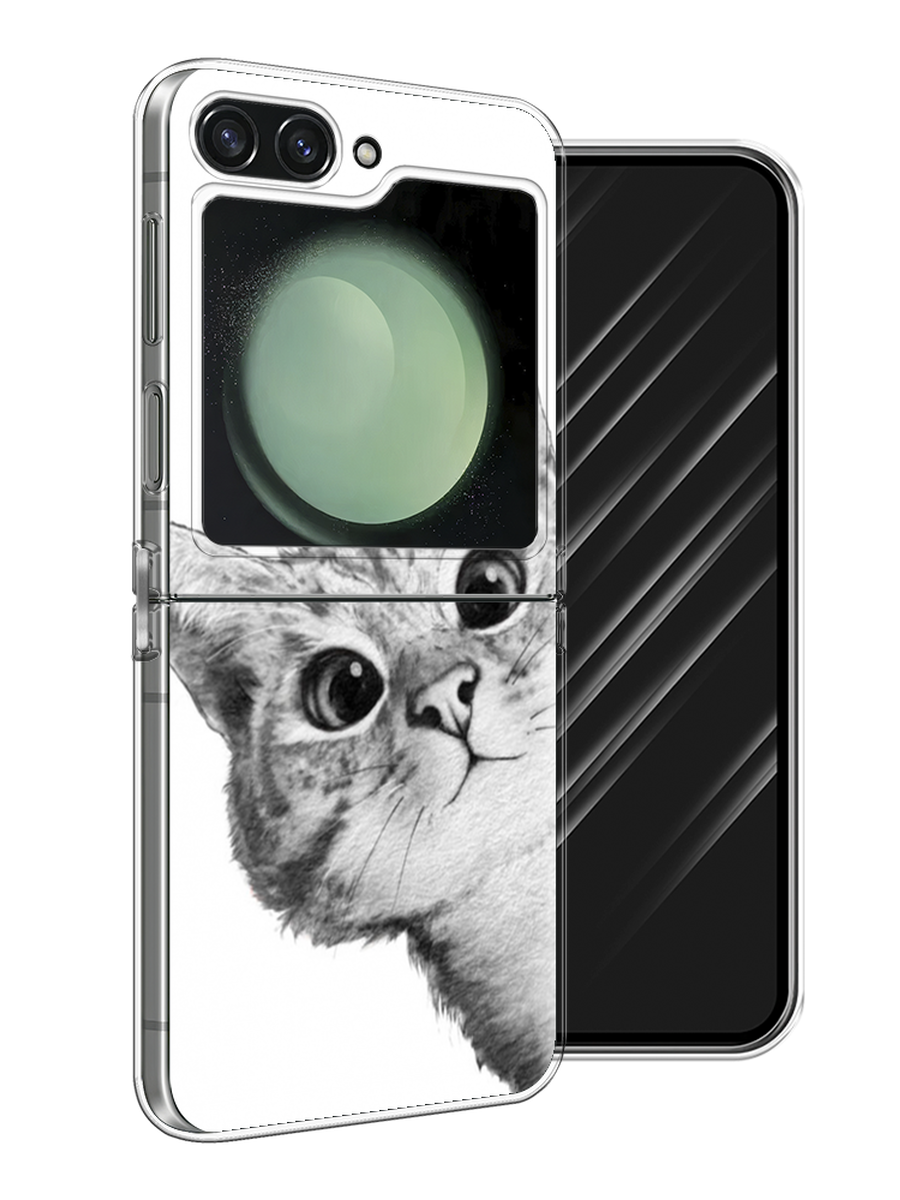 

Чехол Awog на Samsung Galaxy Z Flip 6 "Кот рисунок черно-белый", Черный, 2109750-1