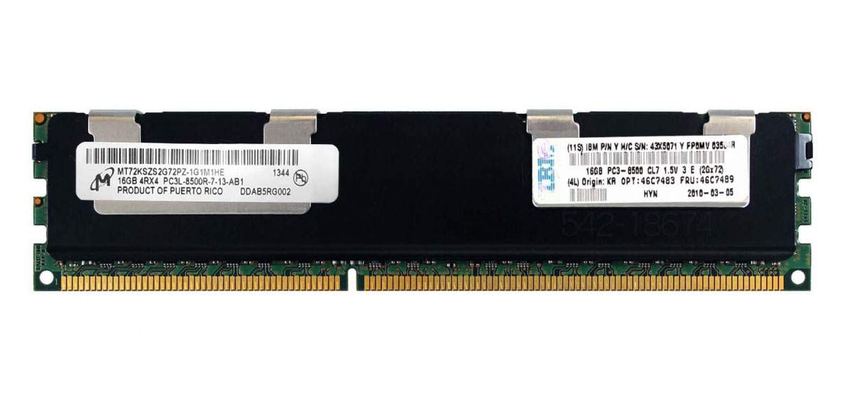 

Оперативная память IBM 46C7483 (212464) DDR3 1x16Gb 1066MHz, 46C7483