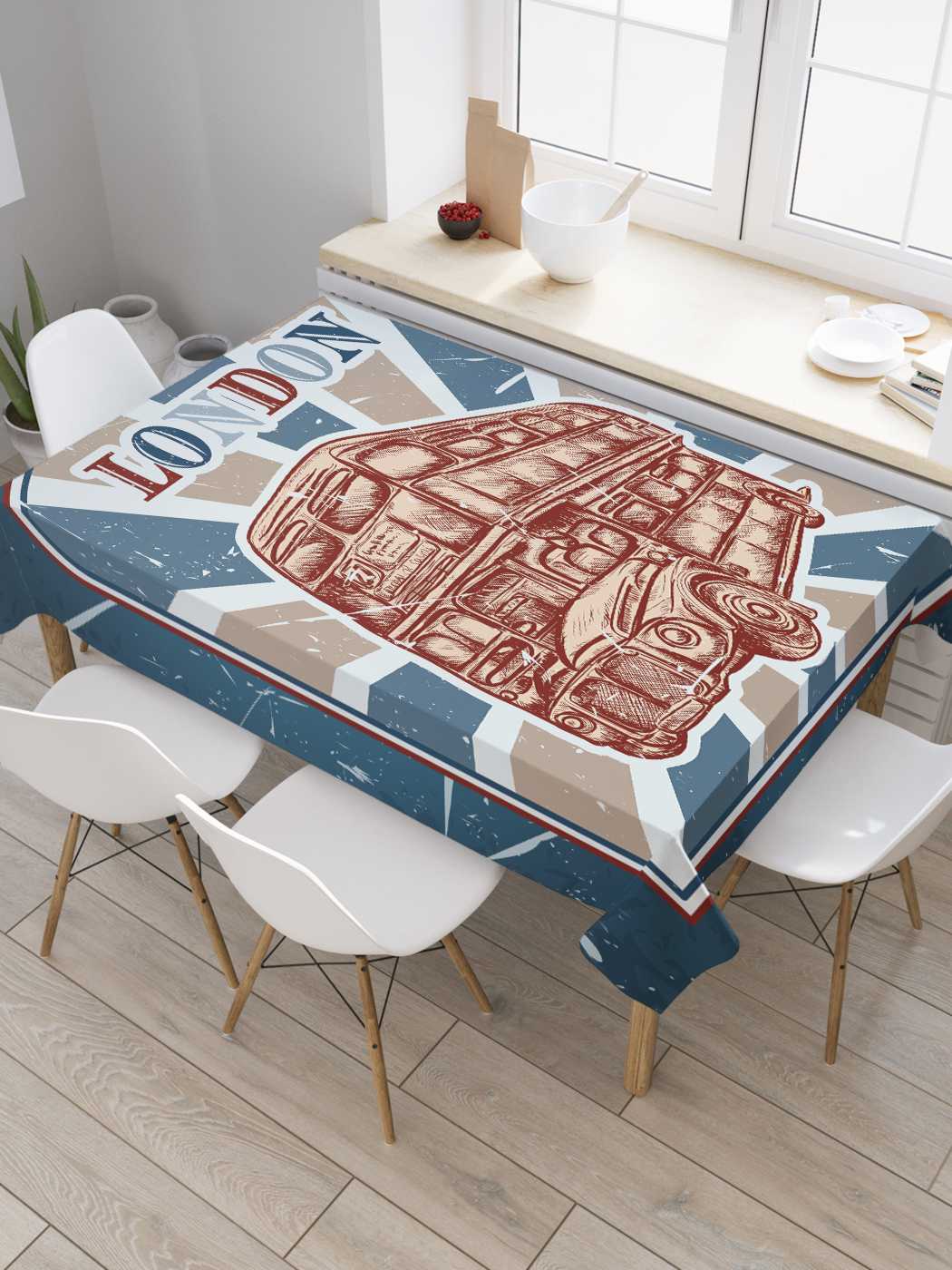 

Скатерть прямоугольная JoyArty "Эмблема Лондонского автобуса" из сатена, 120x145 см, Розовый, Эмблема Лондонского автобуса