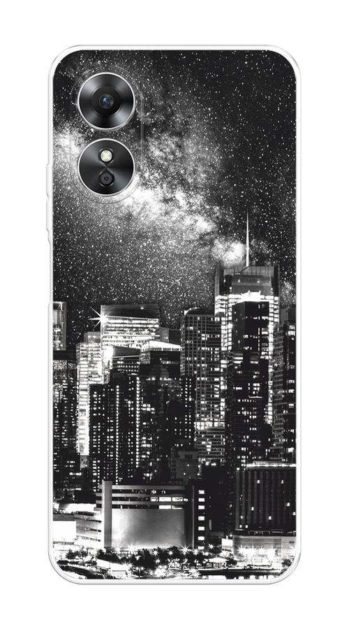 

Чехол на Oppo A17 "Ночной Нью-Йорк", Черный;серый;белый, 2512050-1