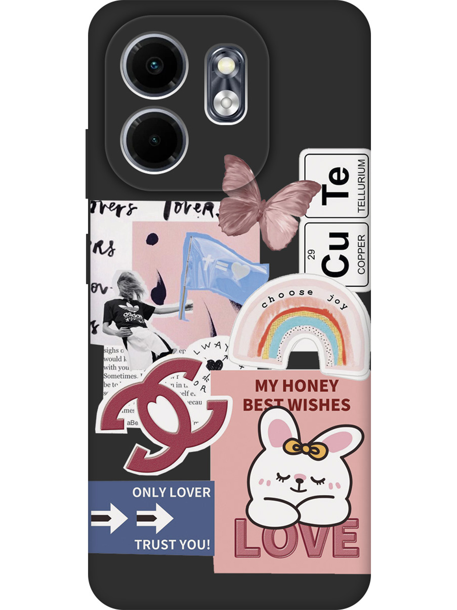 

Силиконовый чехол на Infinix Hot 50i / Smart 9 с принтом "Милые стикеры" матовый черный, Черный;прозрачный;белый;розовый, 786719385