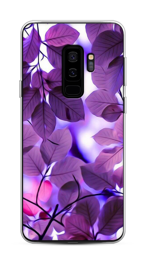 

Чехол на Samsung Galaxy S9 Plus "Сиреневые листики", Фиолетовый;голубой, 25850-2