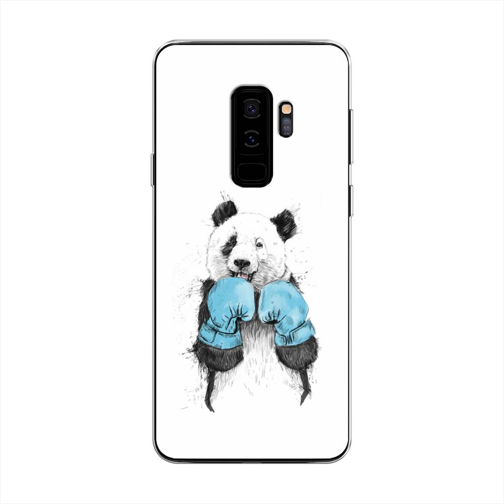 

Чехол на Samsung Galaxy S9 Plus "Панда боксер", Голубой;белый;серый, 25850-1