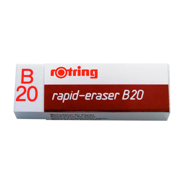 фото Rotring ластик rapid-eraser в20 для полимерных и графитовых карандашей