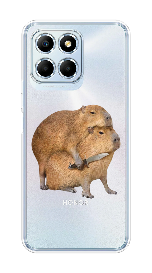 

Чехол на Huawei Honor X6/X6s "Капибара с ножом", Бежевый, 6120250-1