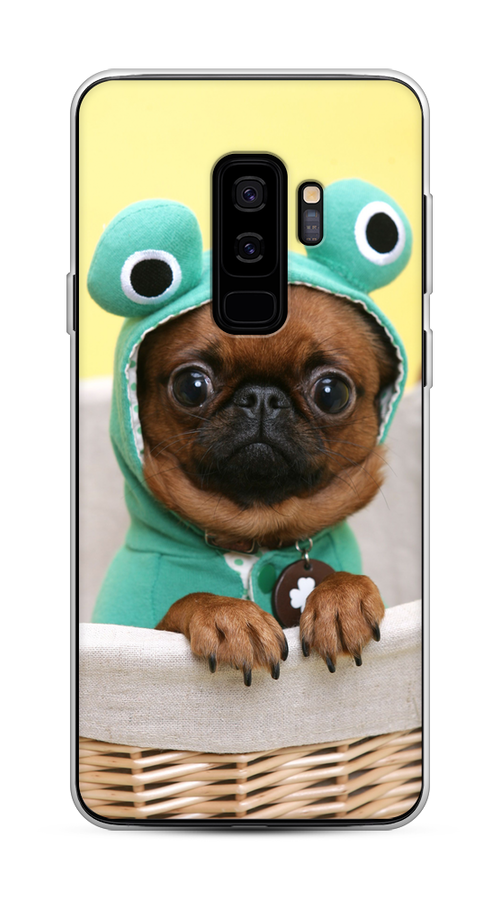 

Чехол на Samsung Galaxy S9 Plus "Собачка в шапке лягушки", Коричневый;желтый;голубой, 25850-1