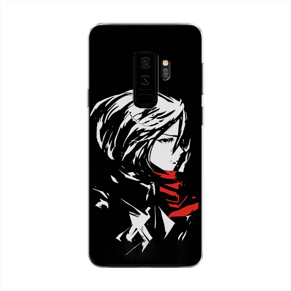 

Чехол на Samsung Galaxy S9 Plus "Микаса минимализм", Черный;серый;красный, 25850-4