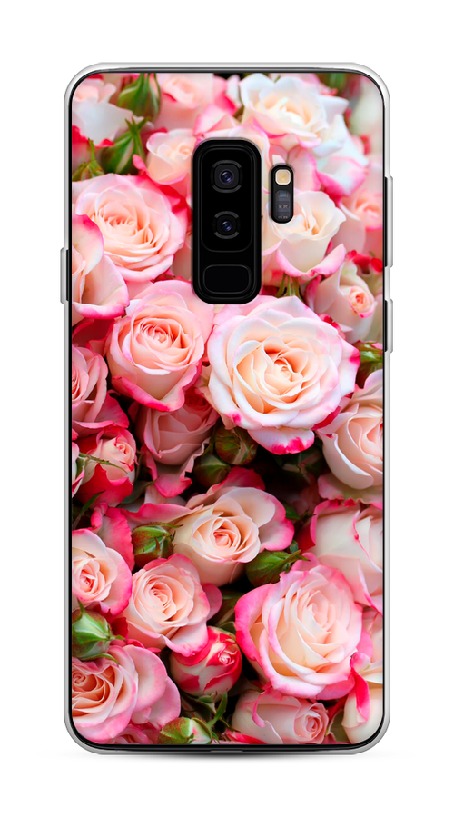 

Чехол на Samsung Galaxy S9 Plus "Много роз", Розовый, 25850-2