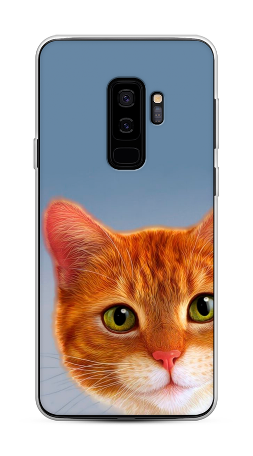 

Чехол на Samsung Galaxy S9 Plus "Любопытный котик", Коричневый, 25850-1