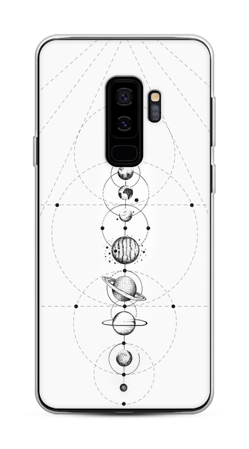 

Чехол на Samsung Galaxy S9 Plus "Парад планет", Серый, 25850-2