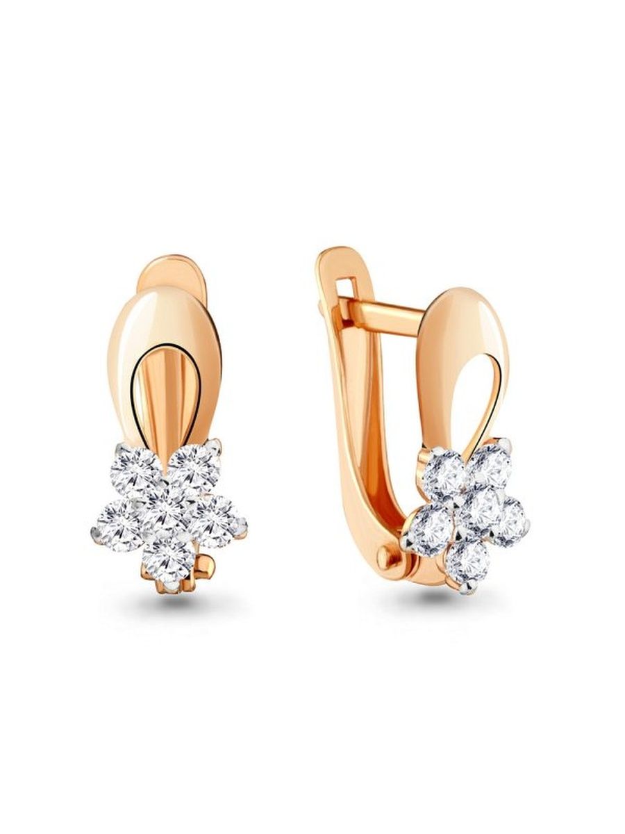 

Серьги из золота TEO MAORI 845370А.8, фианит, 845370А.8