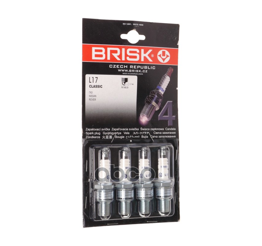 

Свечи Brisk Classic L17 3302 Дв.406 (4шт) Чехия BRISK арт. L17