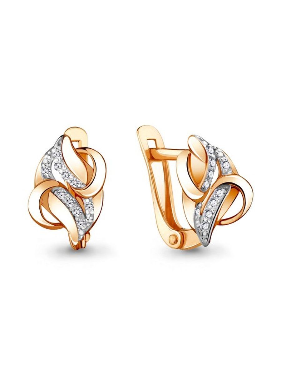 

Серьги из золота TEO MAORI 842993.8, фианит, 842993.8