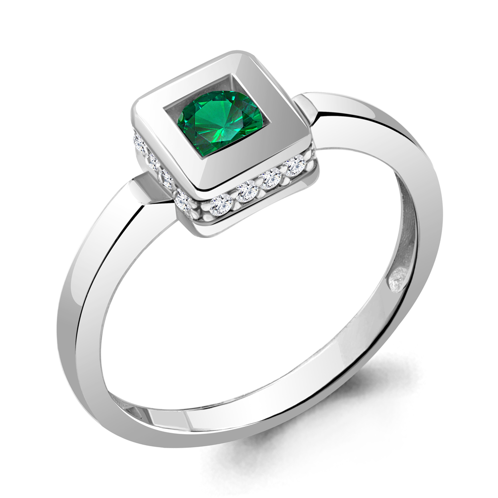 

Кольцо из серебра с фианитом Aquamarine Aquamarine 67477АГ_925_р р. 16,5, 67477АГ_925_р