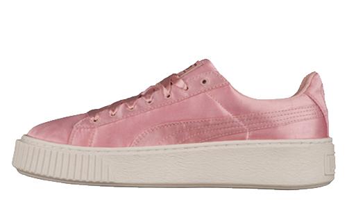 

Кеды унисекс Puma Basket Platform Satin Creepers Shell розовые 38.5 EU, Розовый, Basket Platform Satin Creepers Shell