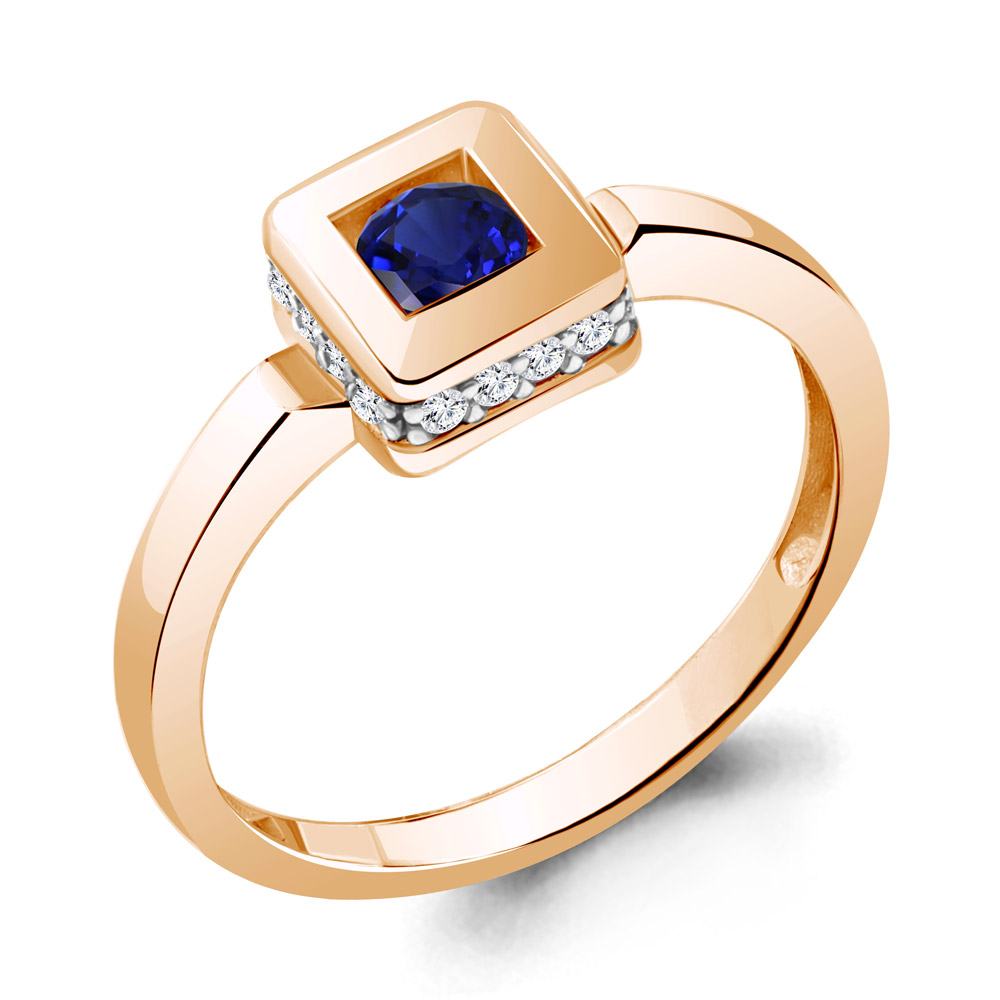 

Кольцо из серебра с фианитом Aquamarine Aquamarine 67477АБ_925_з р, 67477АБ_925_з