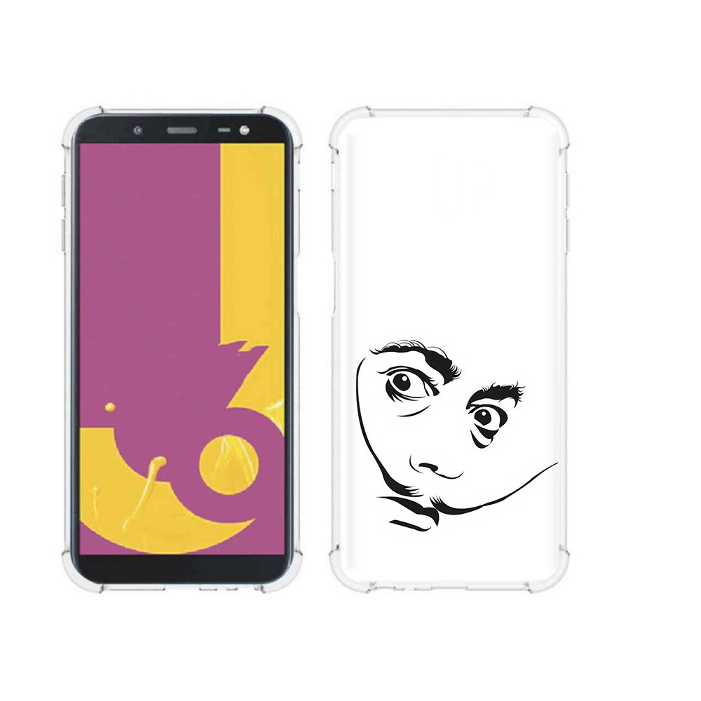 Чехол MyPads Tocco для Samsung Galaxy J6+ (2018) мужчина с длинными усами