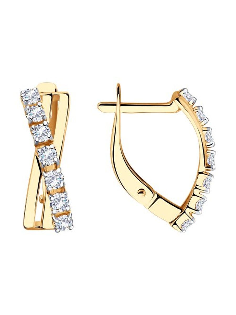 

Серьги из золота TEO MAORI 828189, фианит, 828189