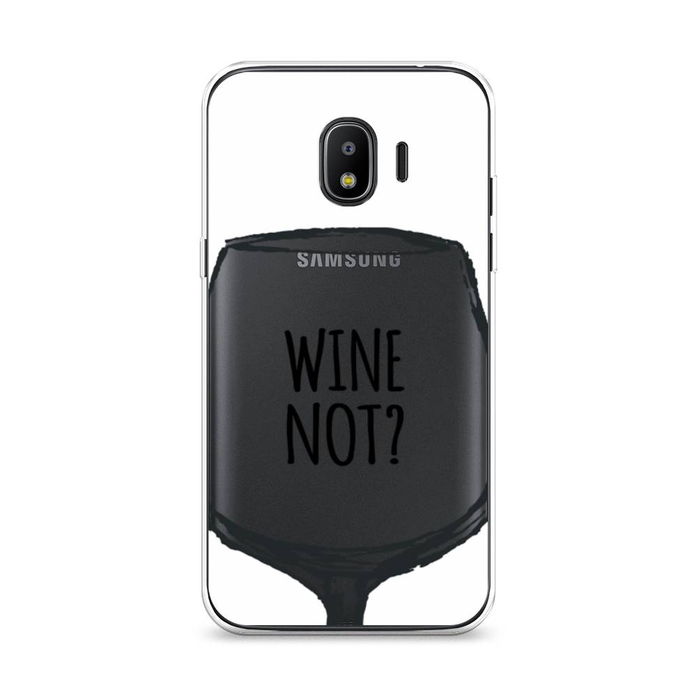 

Чехол на Samsung Galaxy J2 2018 "Wine not white", Белый, 25650-6