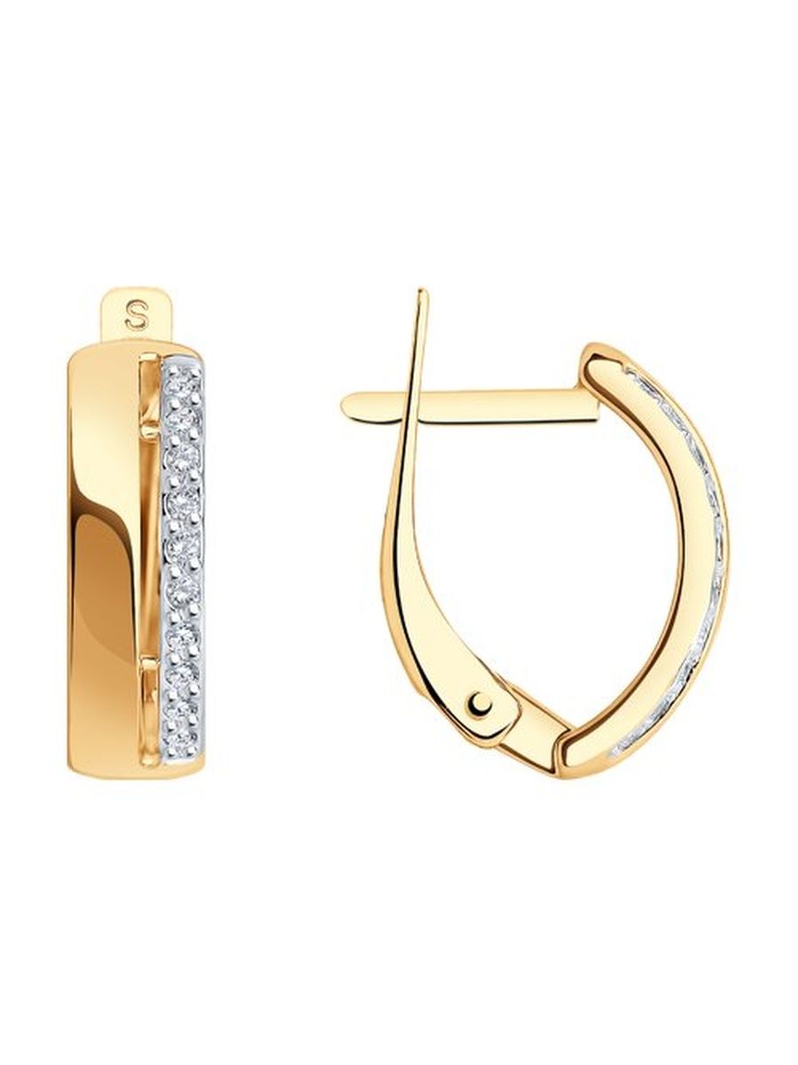

Серьги из золота TEO MAORI 827186, фианит, 827186