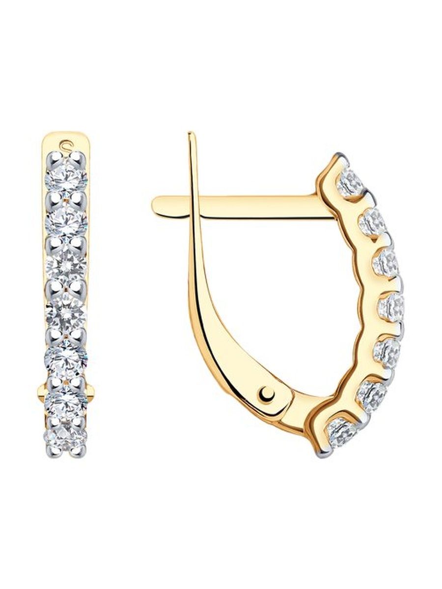 

Серьги из золота TEO MAORI 827167, фианит, 827167