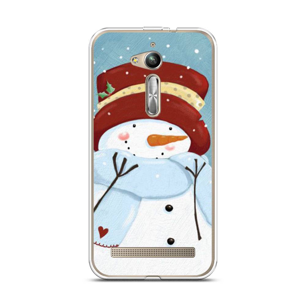 

Чехол на Asus Zenfone GO ZB500KG/500KL "Застенчивый снеговик", 42250-5