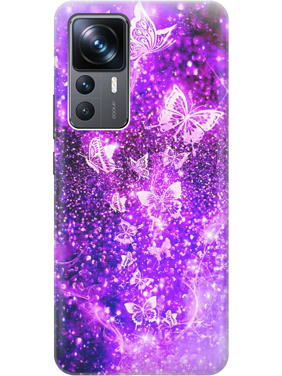 

Силиконовый чехол на Xiaomi 12T / 12T Pro с рисунком "Фиолетовые бабочки", Фиолетовый;черный, 20000582