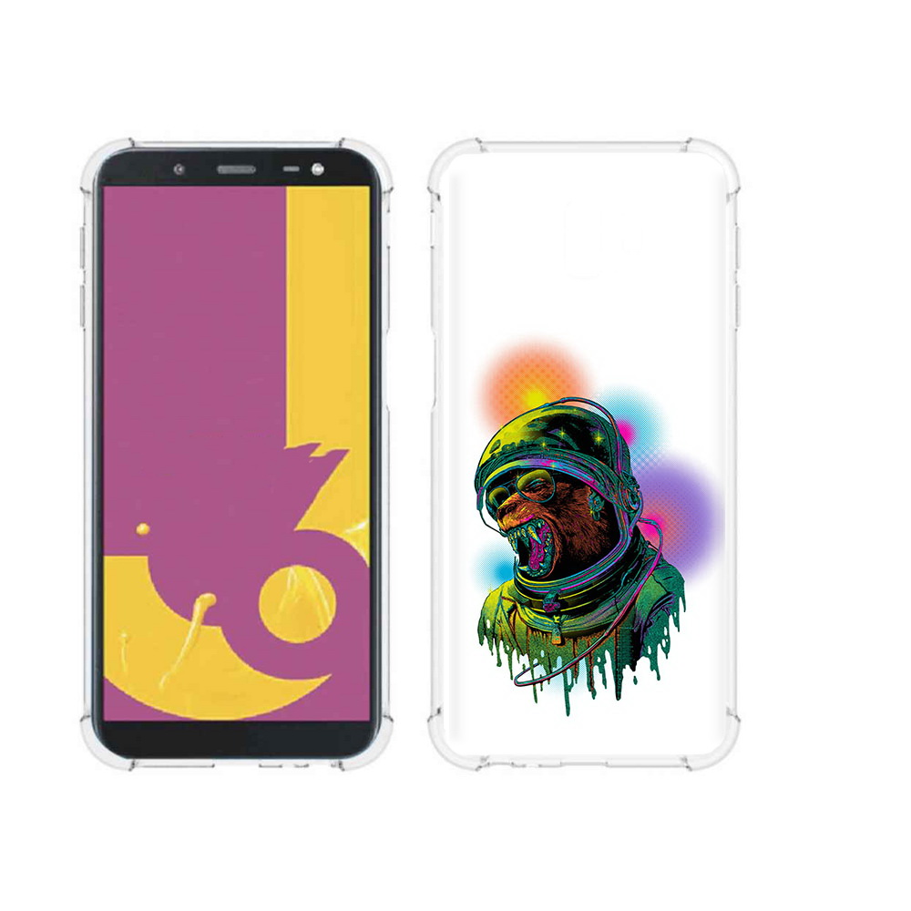 

Чехол MyPads Tocco для Samsung Galaxy J6+ (2018) медведь космонавт (PT119175.557.466), Прозрачный, Tocco