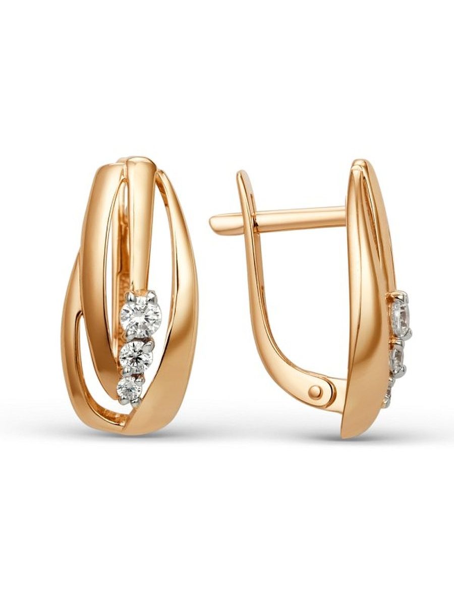 

Серьги из золота TEO MAORI 8011922-1102, фианит, 8011922-1102
