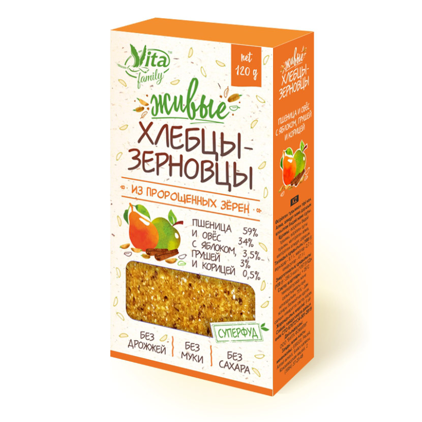 

Хлебцы пшеничные Вкусняшкин мир яблоко-корица 100 г
