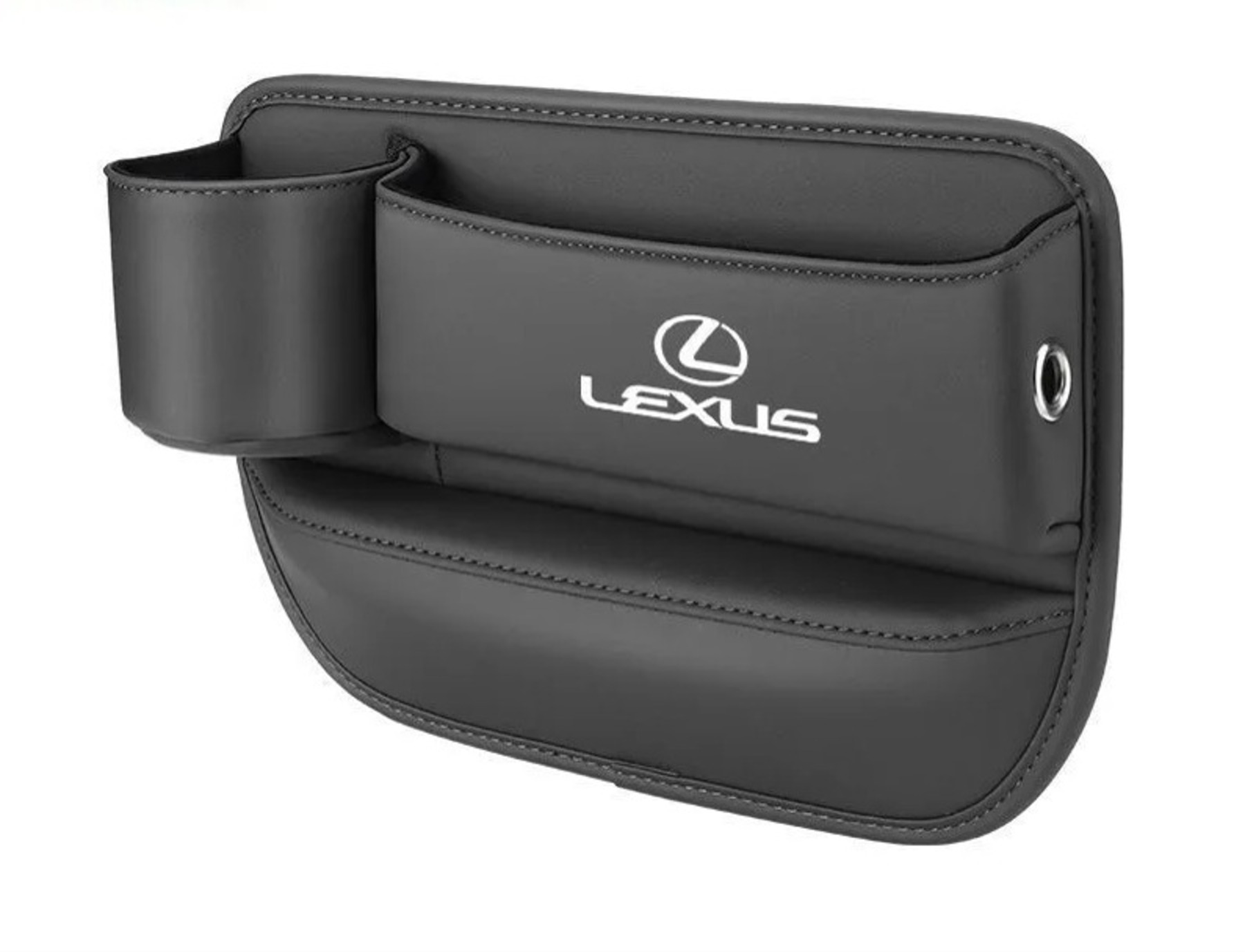 

Вставка-органайзер между сидений и консолью Lexus с подстаканником, Черный, Автоаксессуары