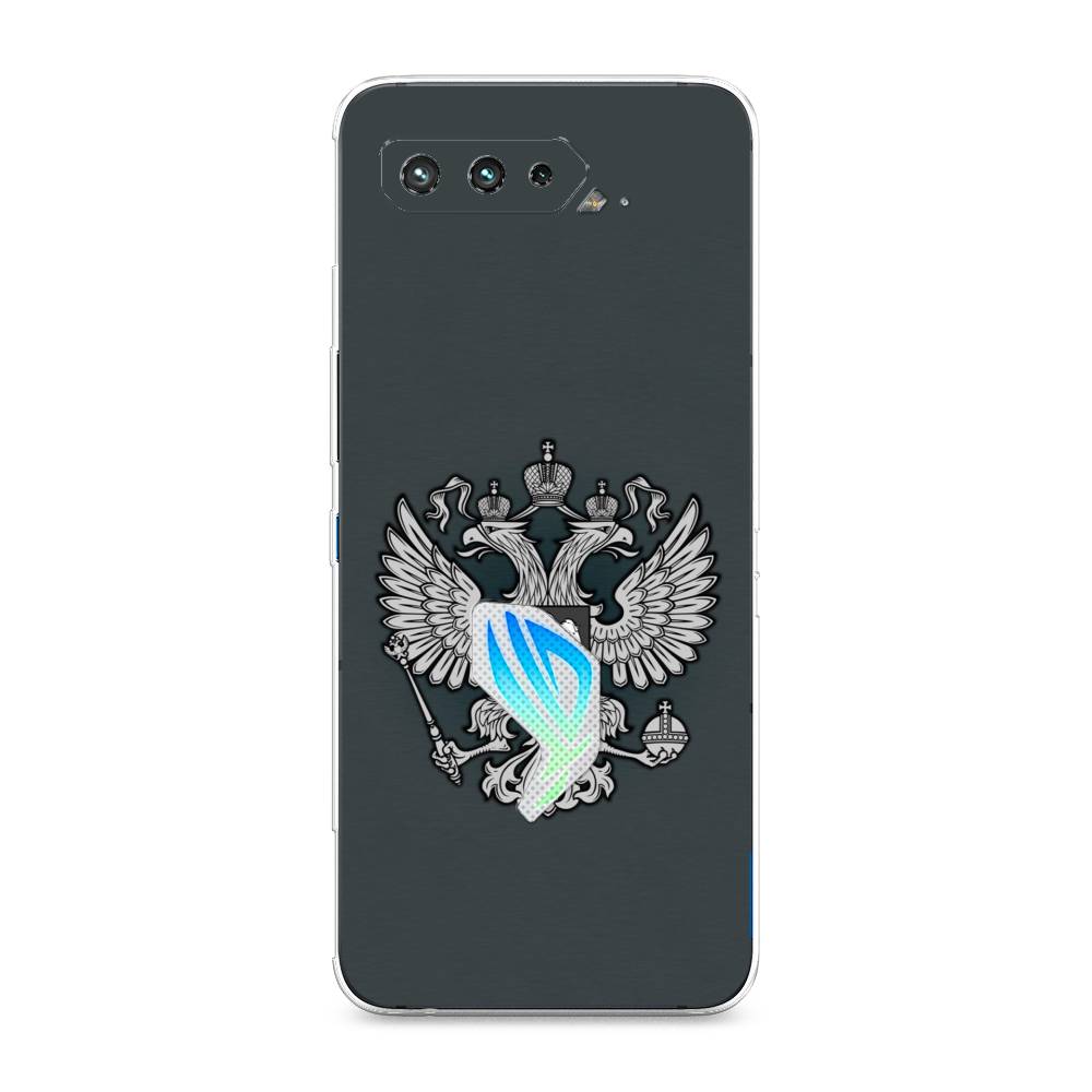 фото Чехол awog "герб россии серый" для asus rog phone 5