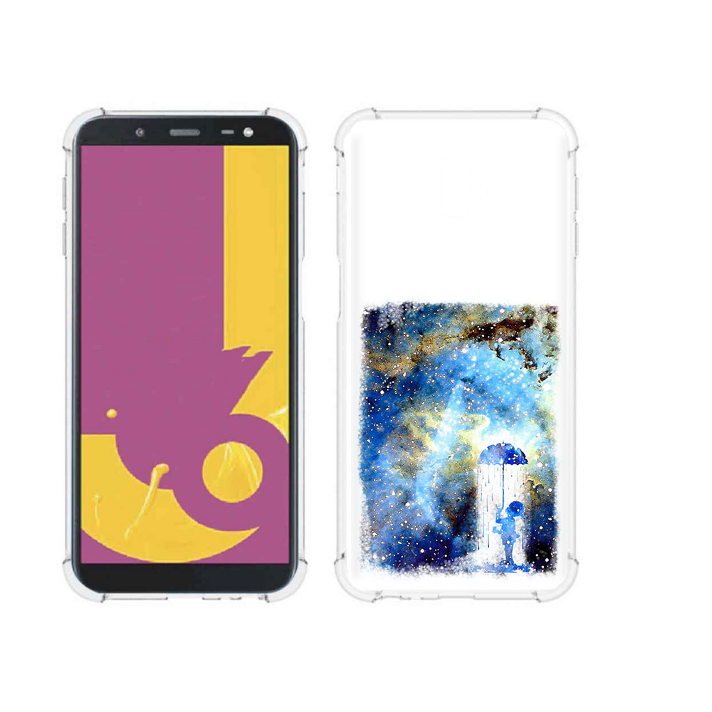 

Чехол MyPads Tocco для Samsung Galaxy J6+ (2018) мальчик в небе (PT119175.557.455), Прозрачный, Tocco