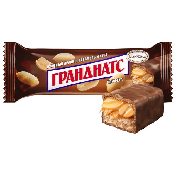 

Батончик Акконд Гранднатс шоколадный жареный арахис-карамель-нуга 40 г