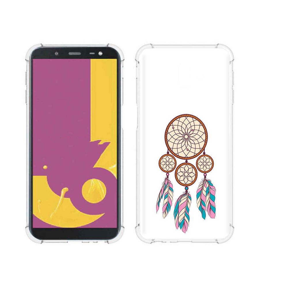 

Чехол MyPads Tocco для Samsung Galaxy J6+ (2018) ловец снов бежевый (PT119175.557.442), Прозрачный, Tocco