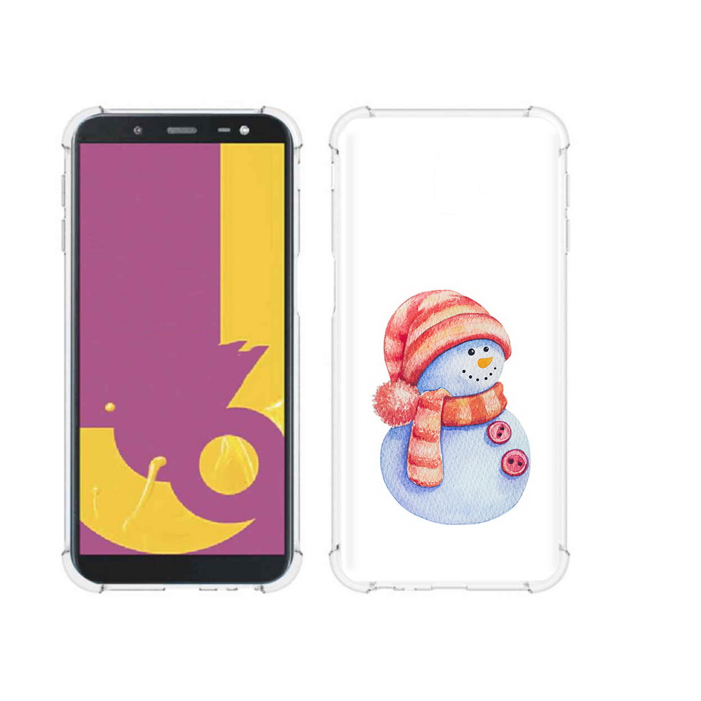 

Чехол MyPads Tocco для Samsung Galaxy J6+ (2018) Веселый снеговик (PT119175.557.44), Прозрачный, Tocco