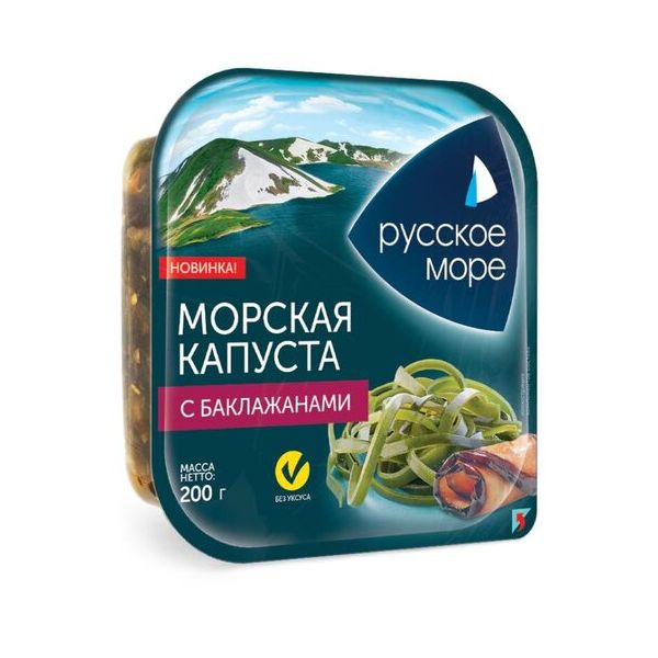 Салат Русское море морская капуста с баклажанами по-корейски 200 г