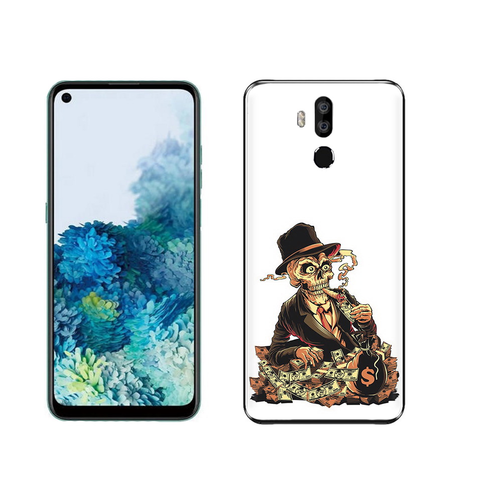

Чехол MyPads Tocco для Oukitel K9 нарисованный череп с сигаретой, Прозрачный, Tocco