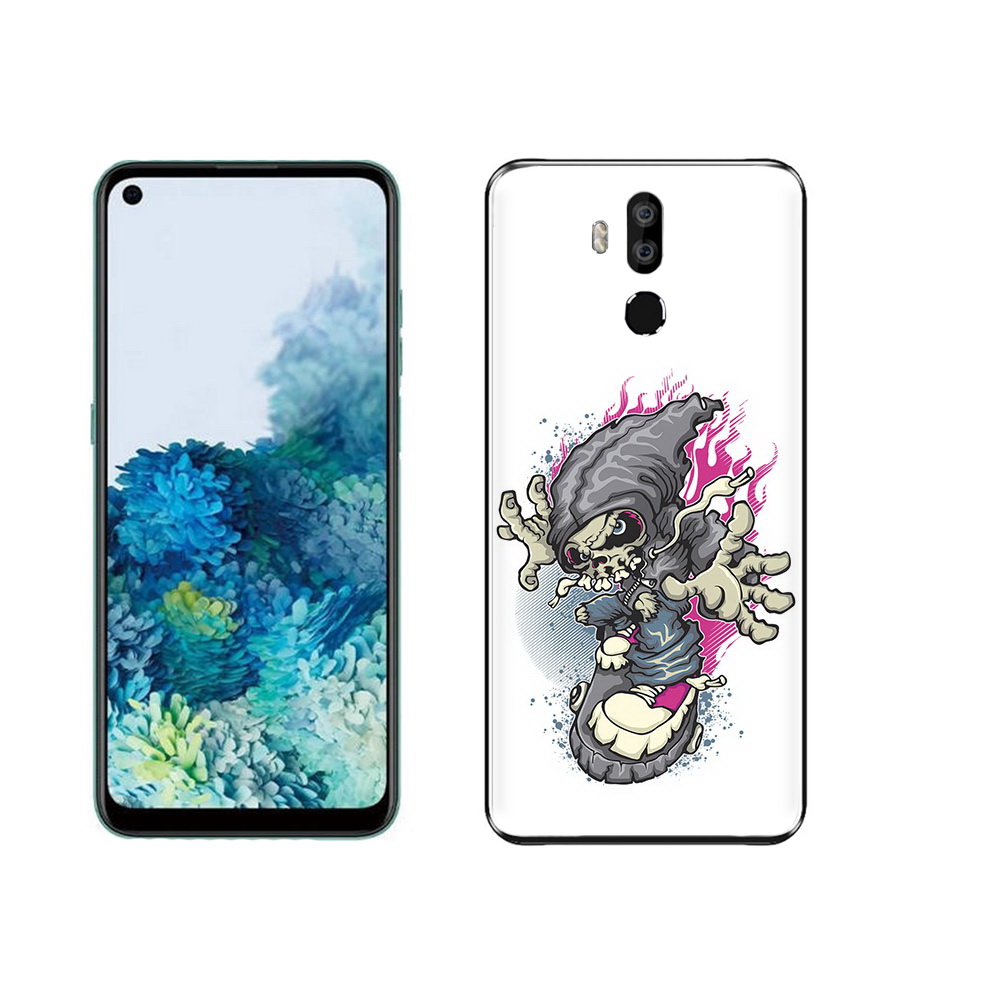 фото Чехол mypads tocco для oukitel k9 нарисованный скелет на скейт борде