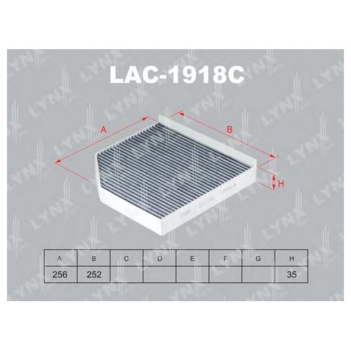 

Фильтр салона Lynx LAC1918C для Audi A6, A6 allroad, A7, A8