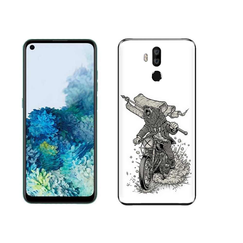 Чехол MyPads Tocco для Oukitel K9 медведь на мотоцикле
